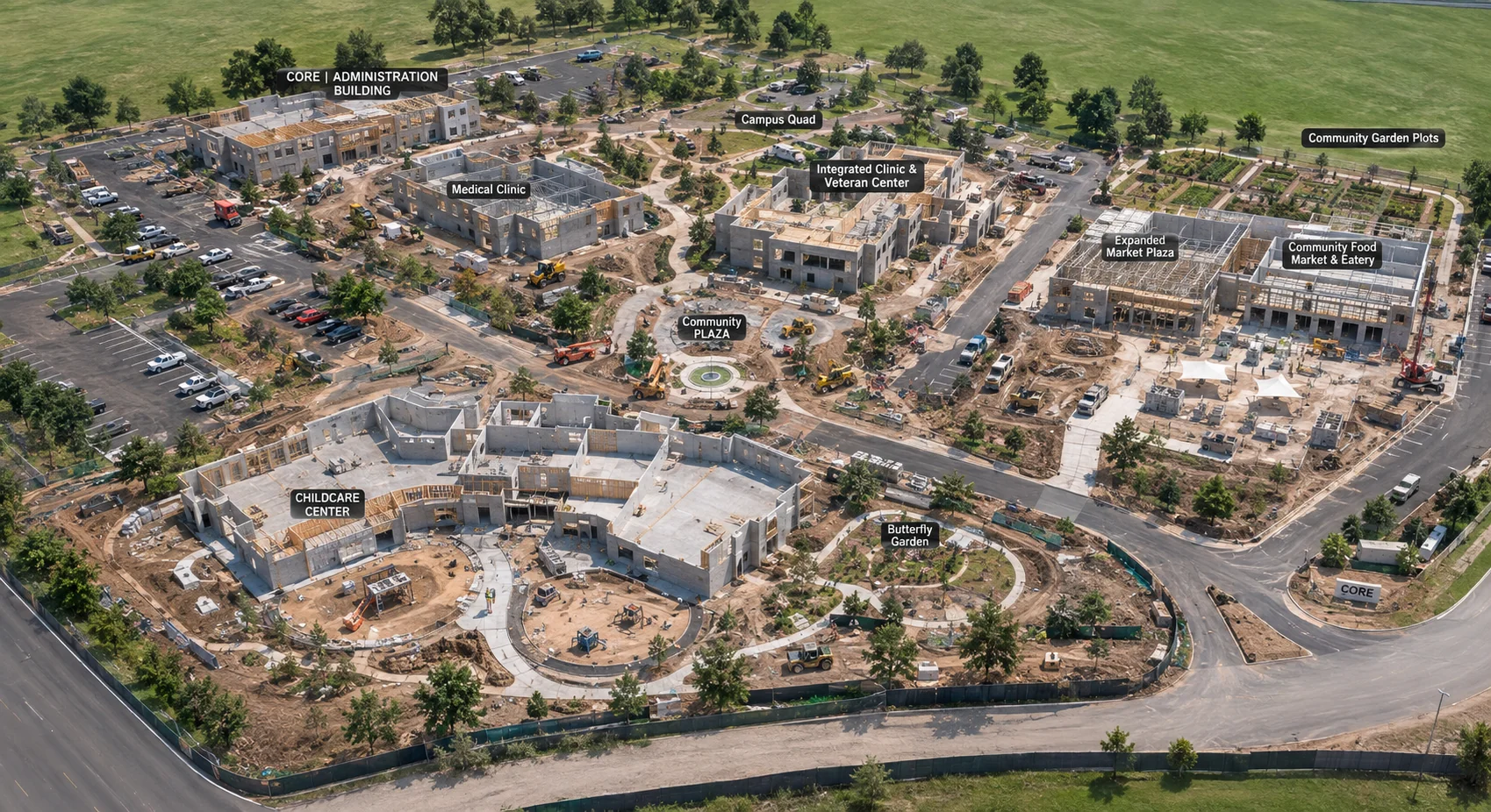 Aerial Site Progress and Groundwork